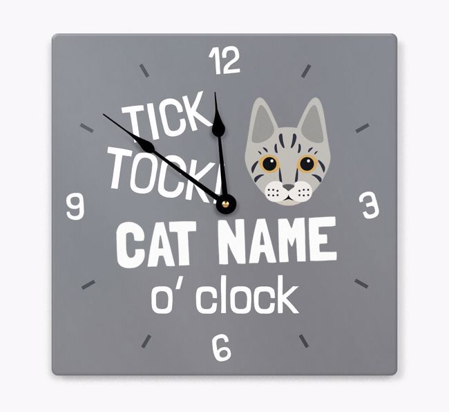 Tick Tock 'O' Clock: Personalized {breedCommonName} Wall Clock